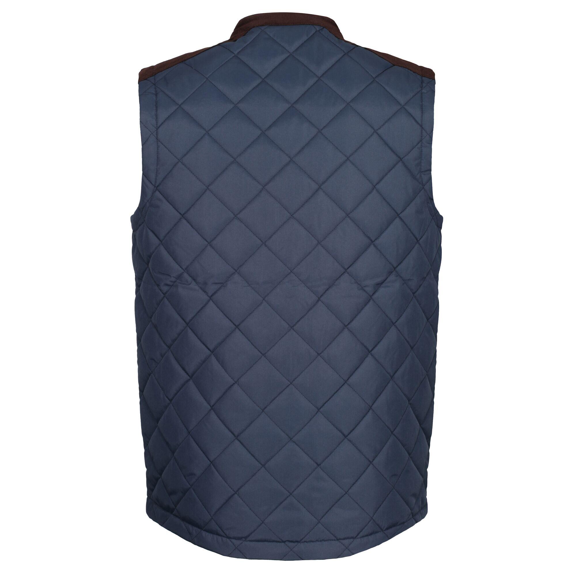 Mens Moreton Quilted Body Warmer (Navy) 2/5