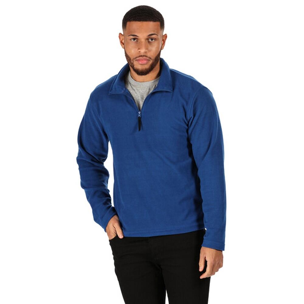 Mens Micro Zip Neck Fleece Top (Royal Blue) 3/5