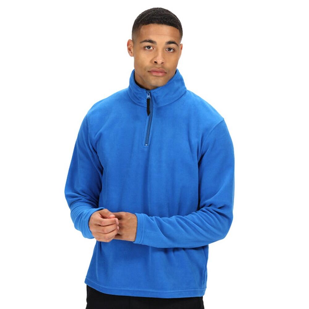 Mens Micro Zip Neck Fleece Top (Oxford Blue)