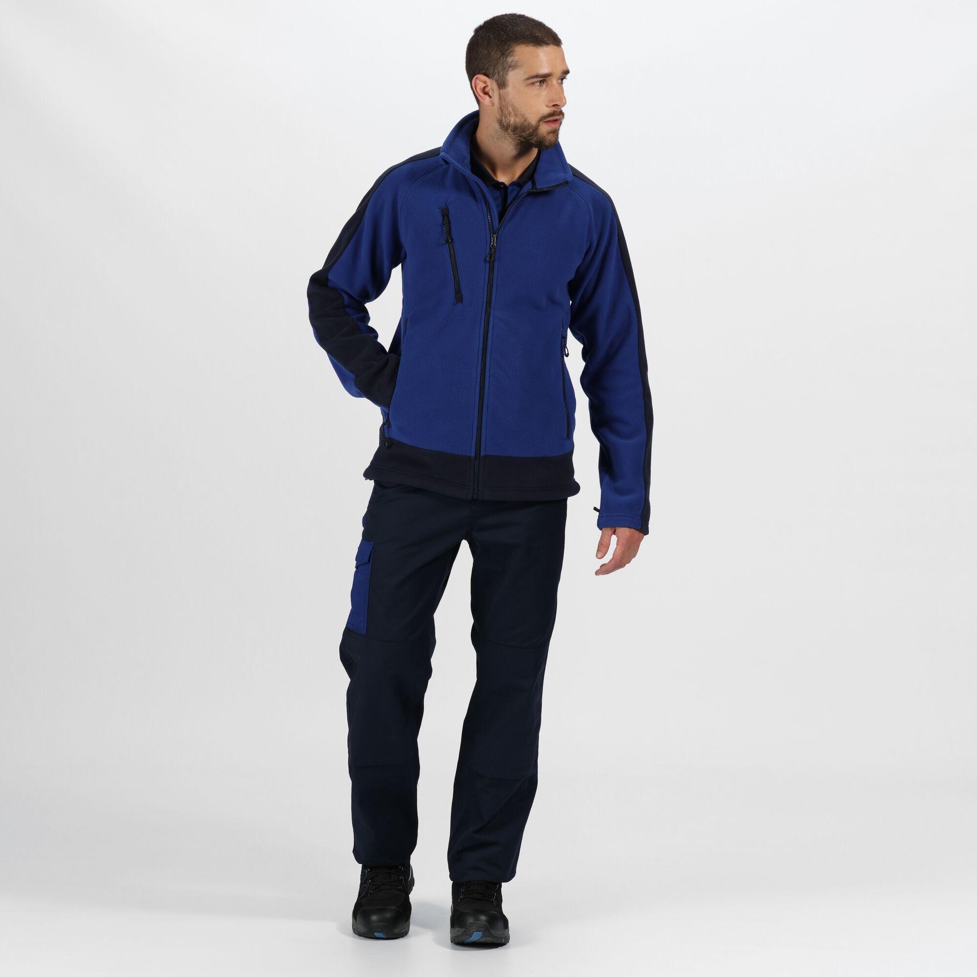 Mens Contrast Fleece Jacket (New Royal/Navy) 4/5