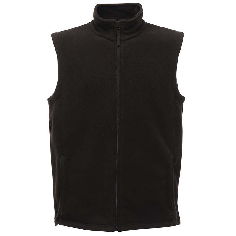 Heren Micro Fleece Bodywarmer / Gilet (Zwart)