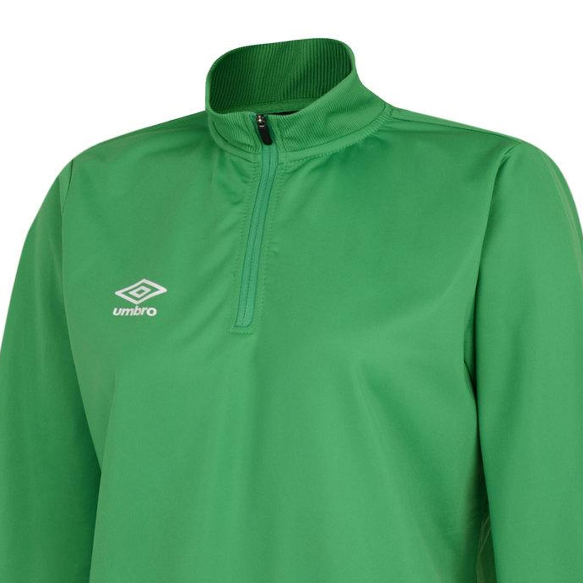 Womens/Ladies Club Essential Half Zip Sweatshirt (Emerald) 3/3