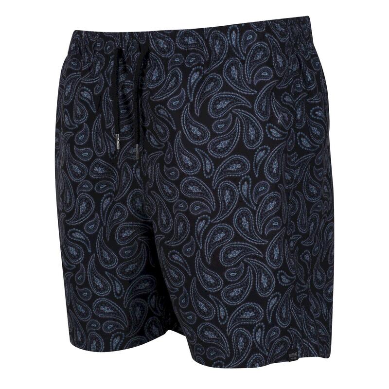 Costume Da Bagno A Pantaloncino Paisley Uomo Regatta Loras Nero