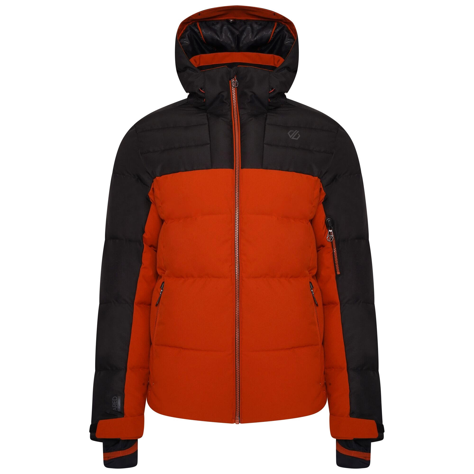 DENOTE Men's Ski Jacket (Orange Red / Black)