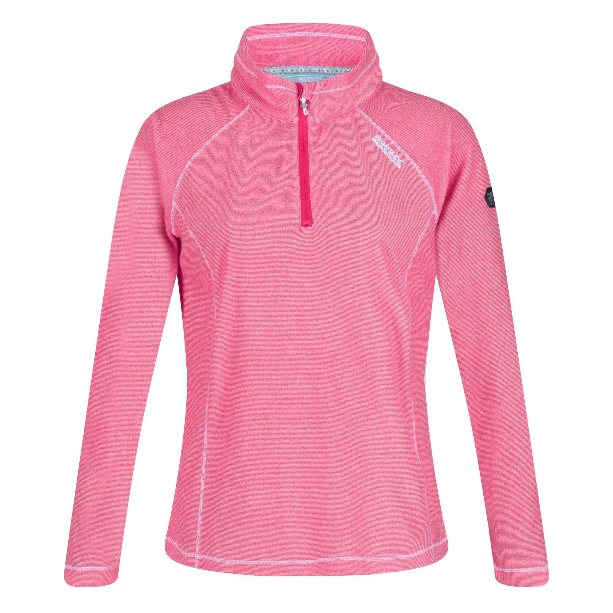 REGATTA Womens/Ladies Montes Lightweight Fleece Top (Rethink Pink/White)