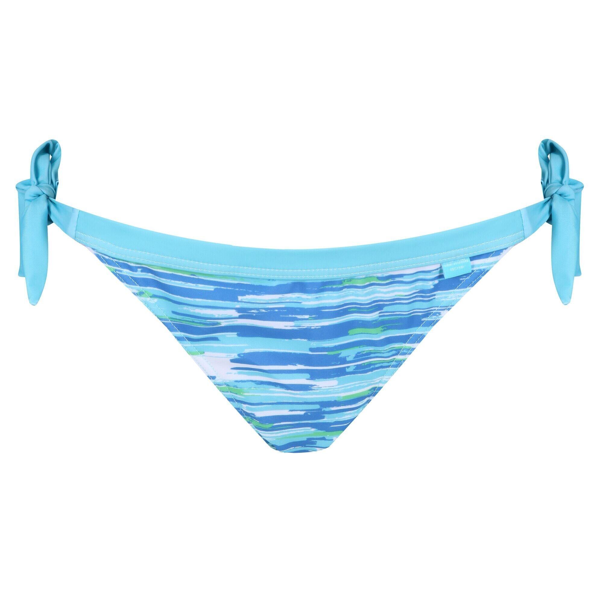 Womens/Ladies Flavia Brush Stroke Bikini Bottoms (Seascape) 1/5