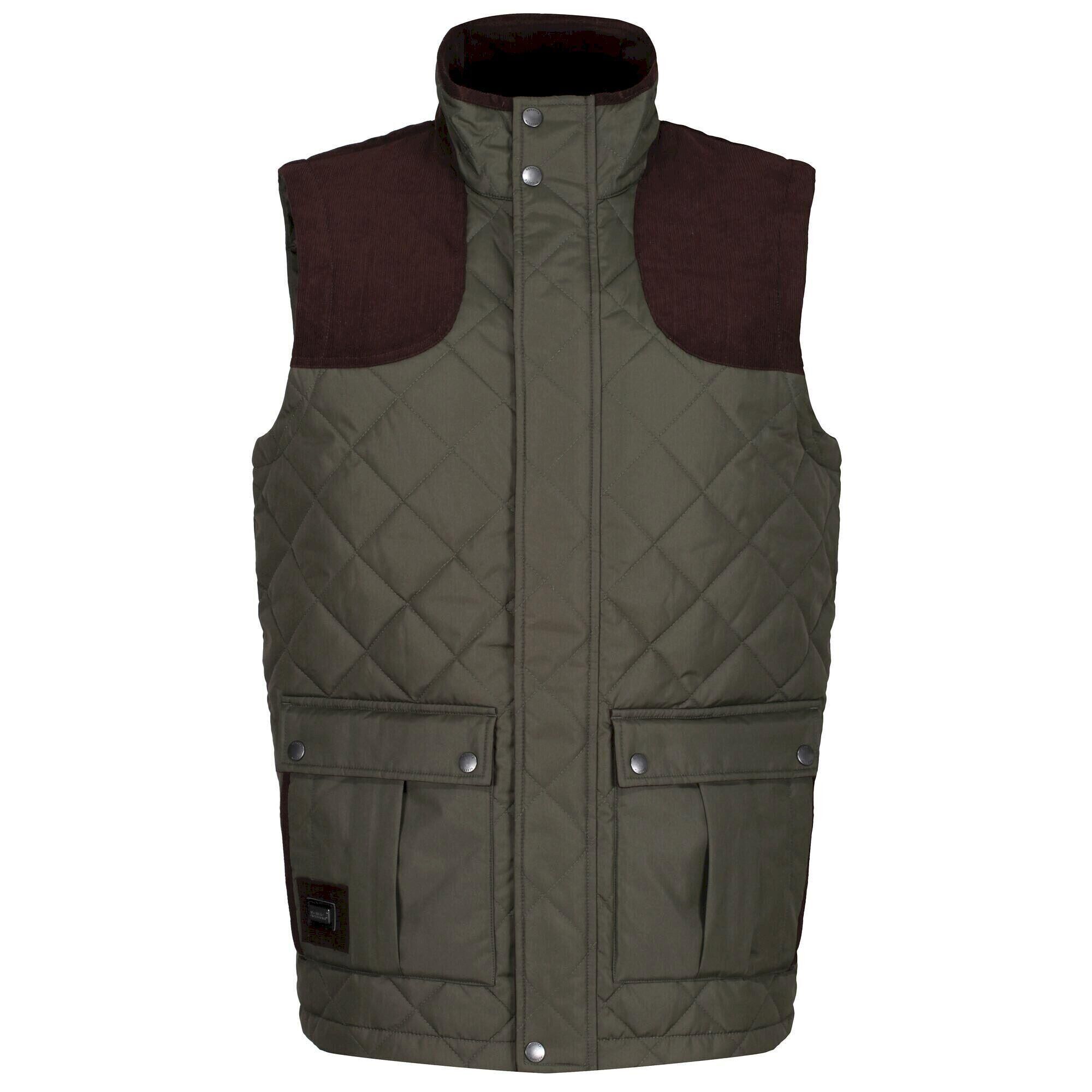 REGATTA Mens Padbury Insulated Body Warmer (Dark Khaki)