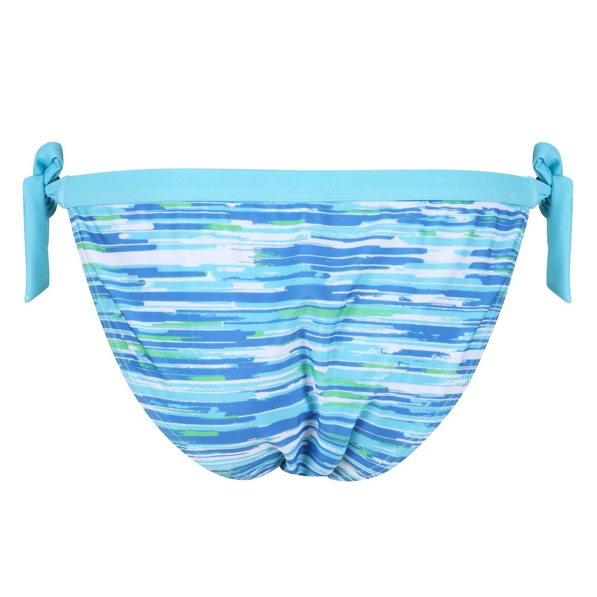 Womens/Ladies Flavia Brush Stroke Bikini Bottoms (Seascape) 3/5