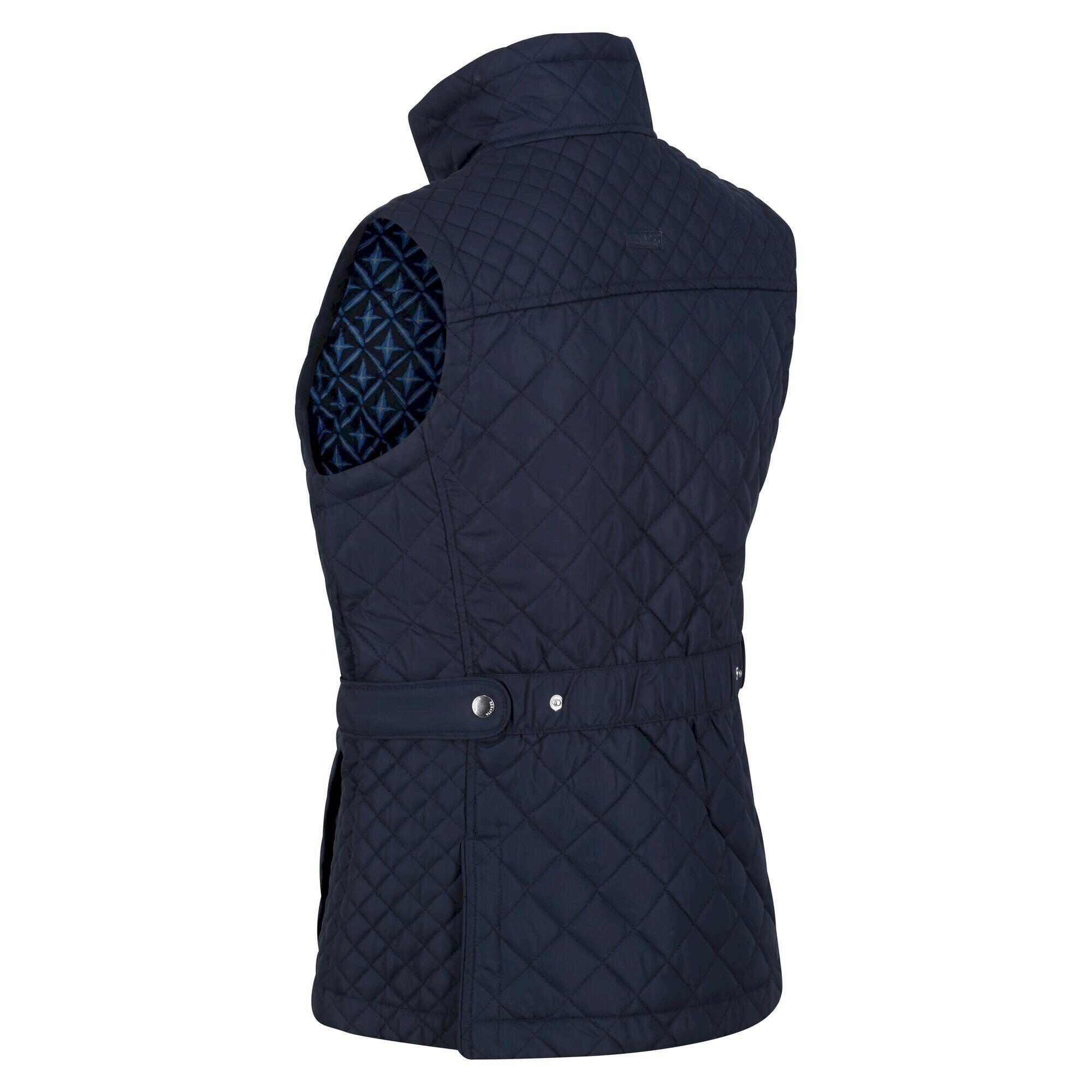 Womens/Ladies Charleigh Quilted Body Warmer (Navy Tile) 3/5
