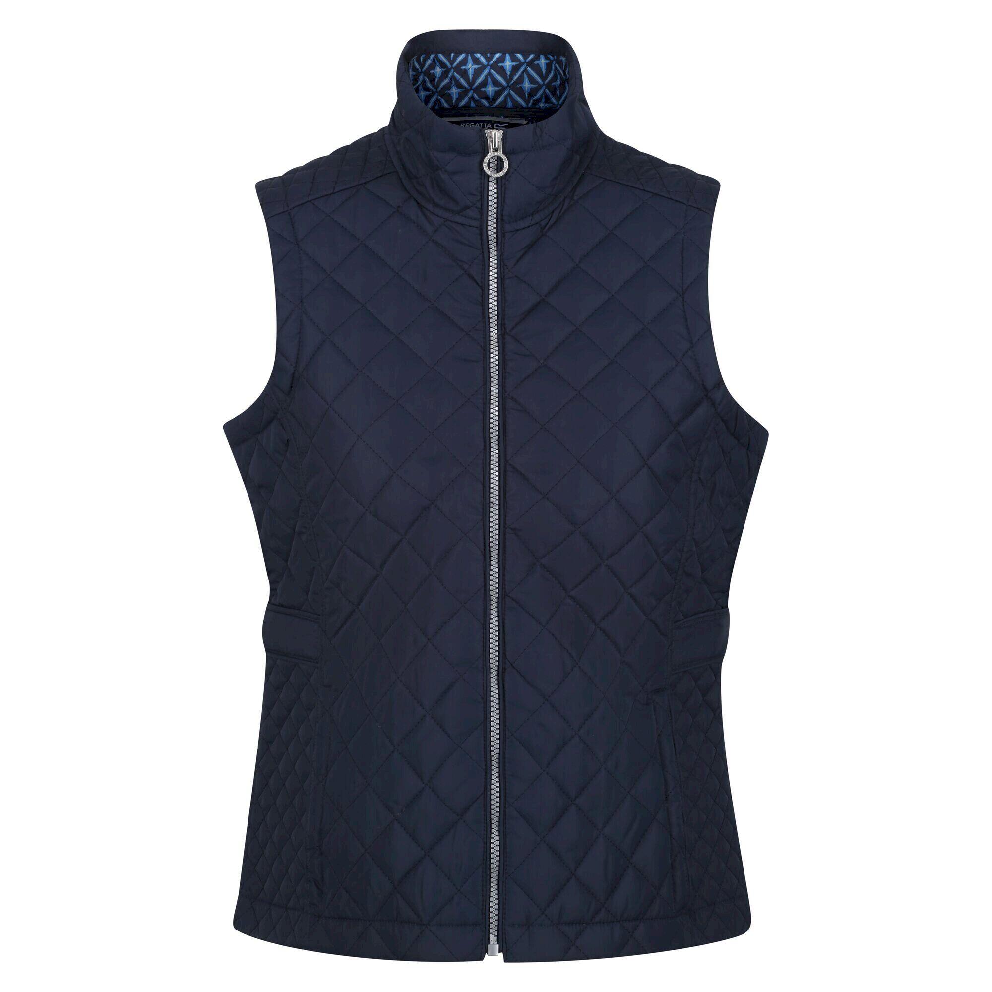 Womens/Ladies Charleigh Quilted Body Warmer (Navy Tile) 1/5