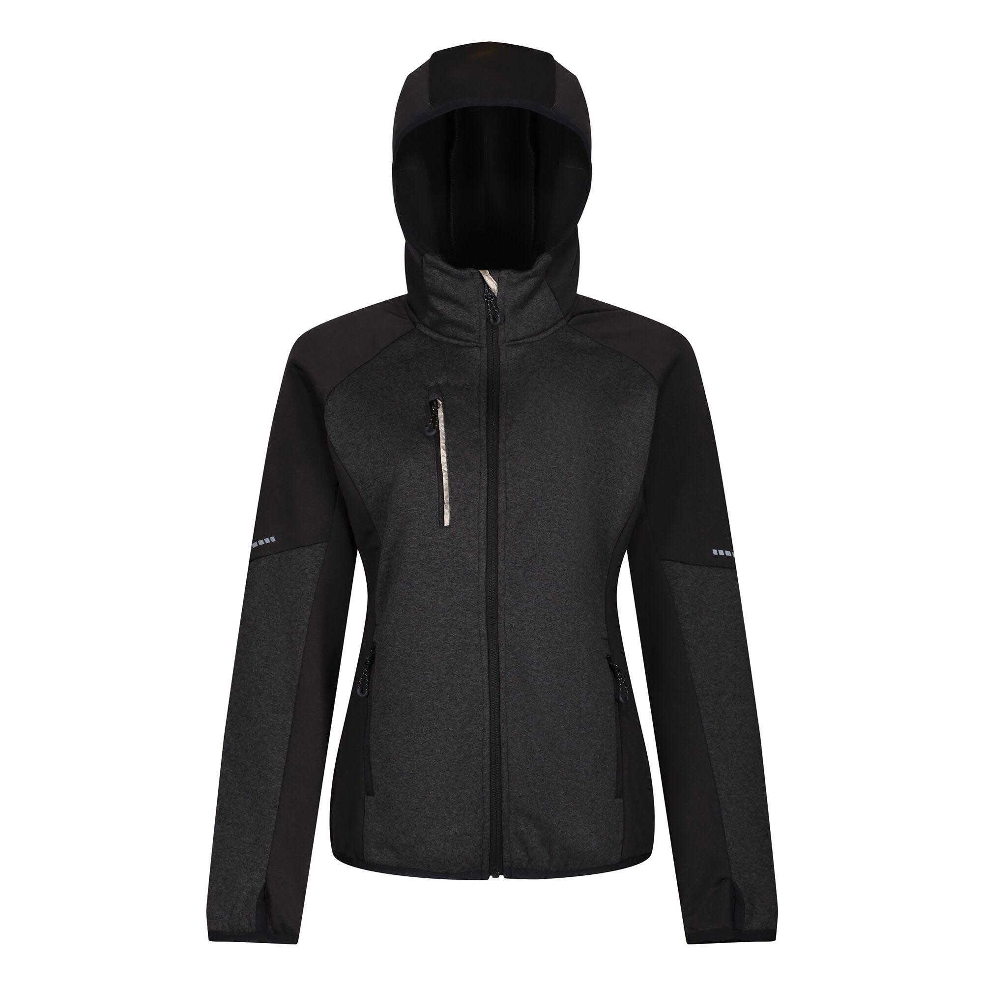 Womens/Ladies XPro Coldspring II Fleece Jacket (Grey Marl/Black) 1/5