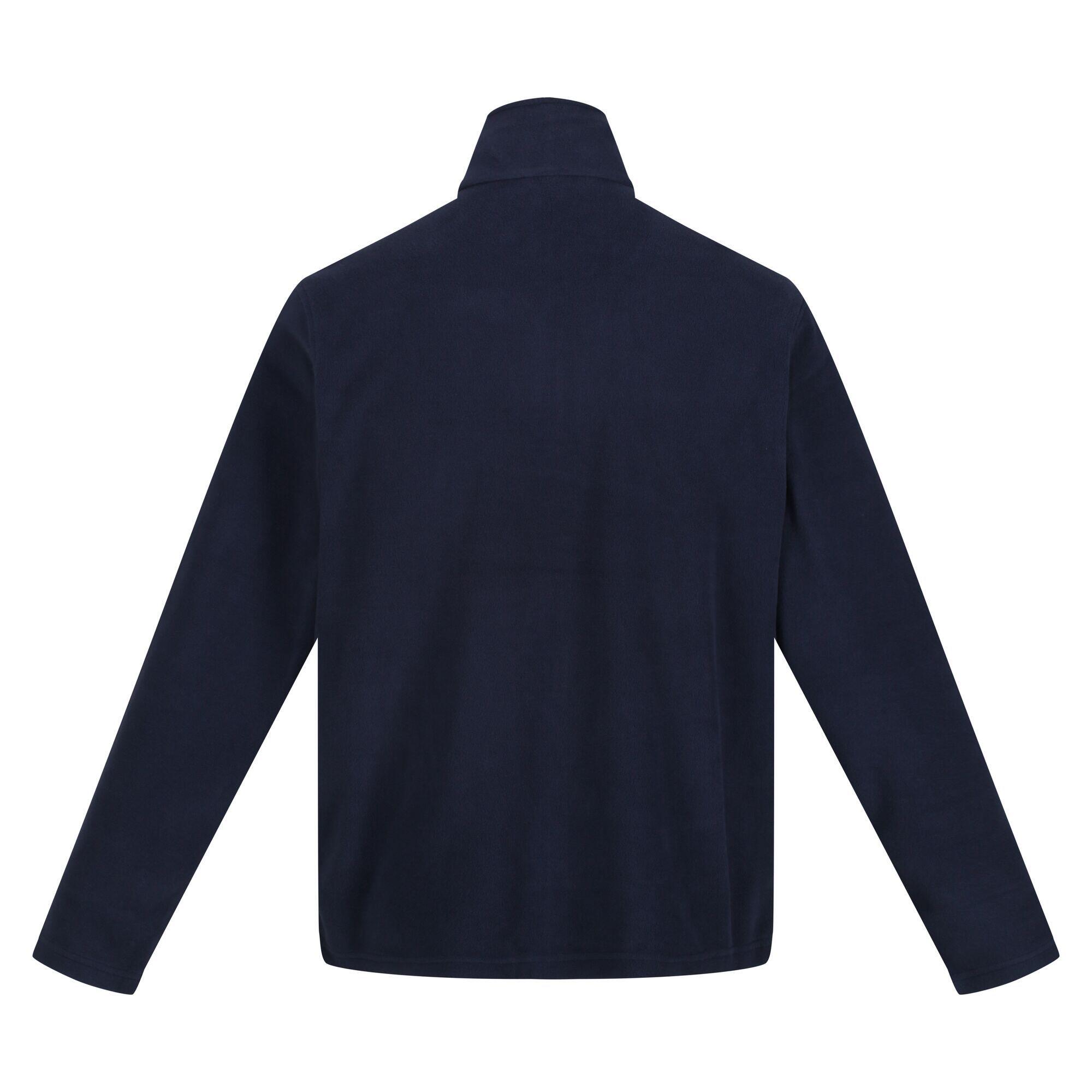 Mens Classic Microfleece Jacket (Dark Navy) 2/5