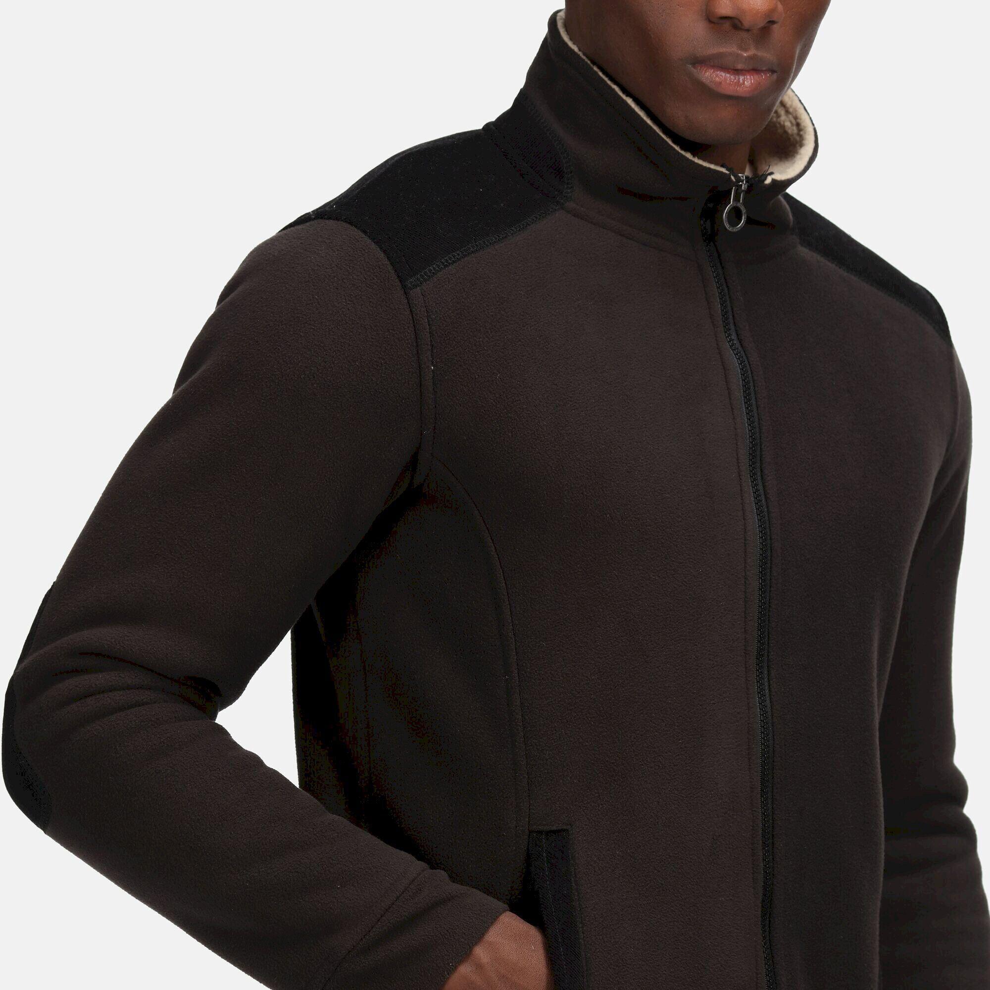 Mens Faversham Full Zip Fleece Jacket (Black) 3/5
