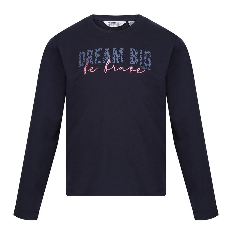 Wenbie III Dream Big Tshirt met lange mouwen voor kinderen/Kinderen (Marine)