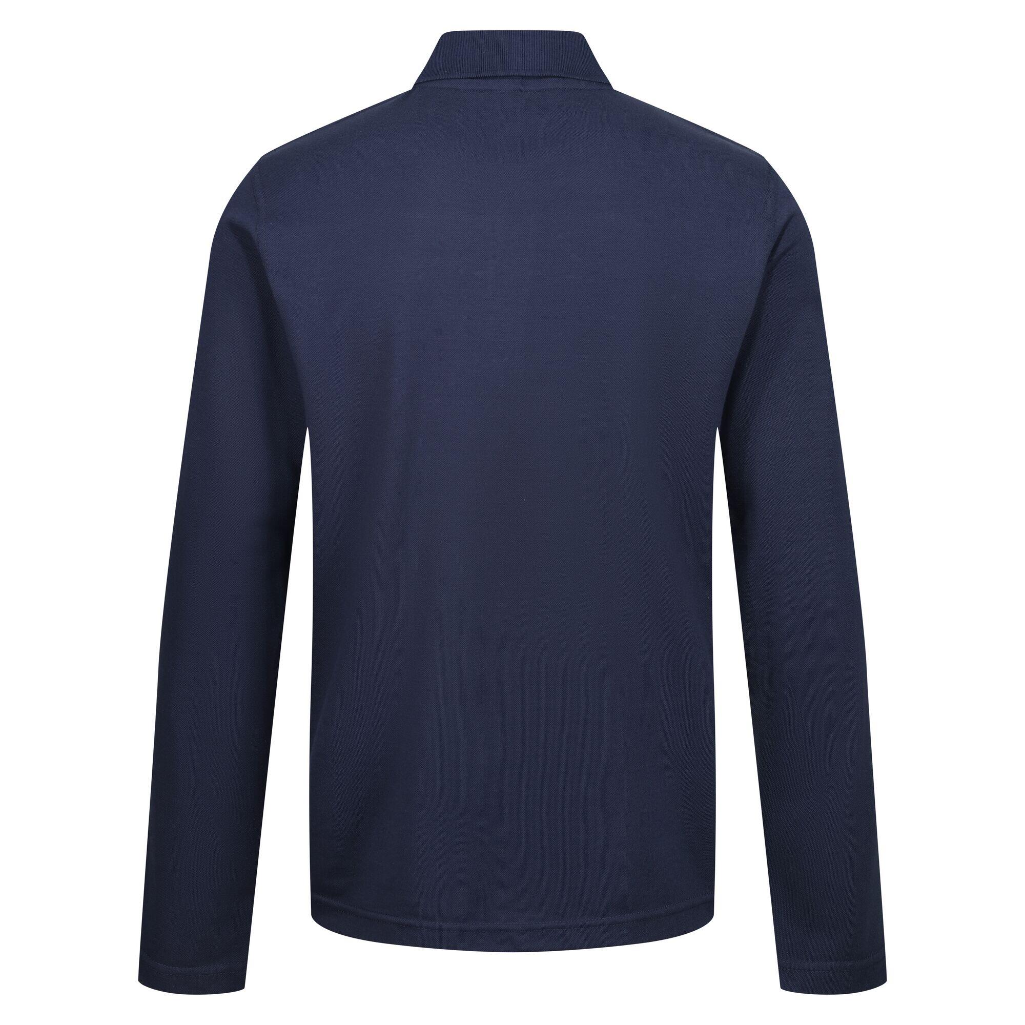 Mens Pro LongSleeved Polo Shirt (Navy) 2/5