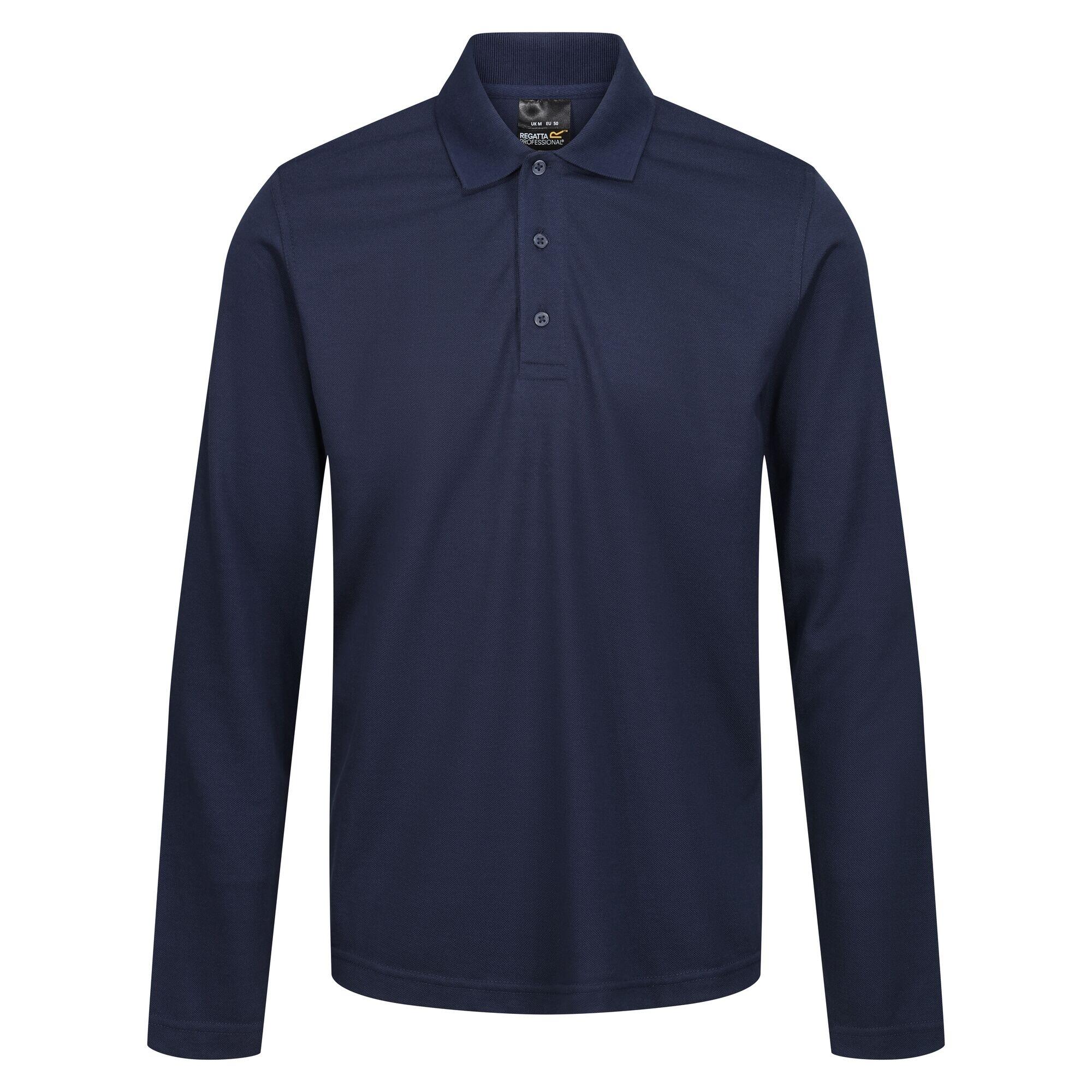 REGATTA Mens LongSleeved Polo Shirt (Navy)