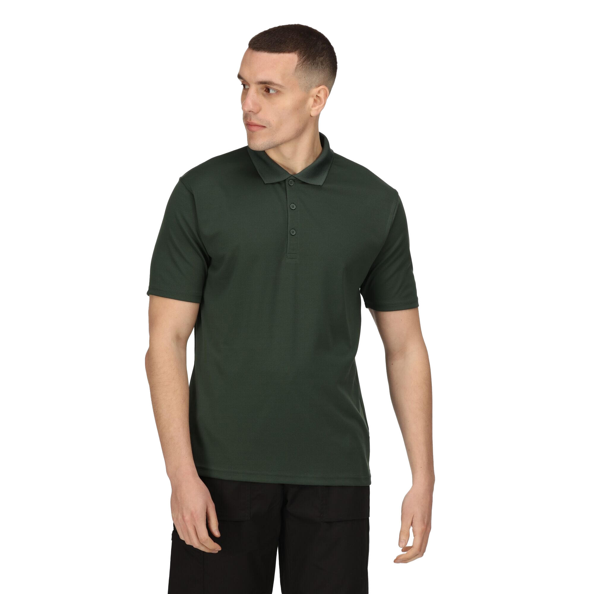 Poloshirt Feuchtigkeitsabweisend für Herren Dunkelgrün 3/5