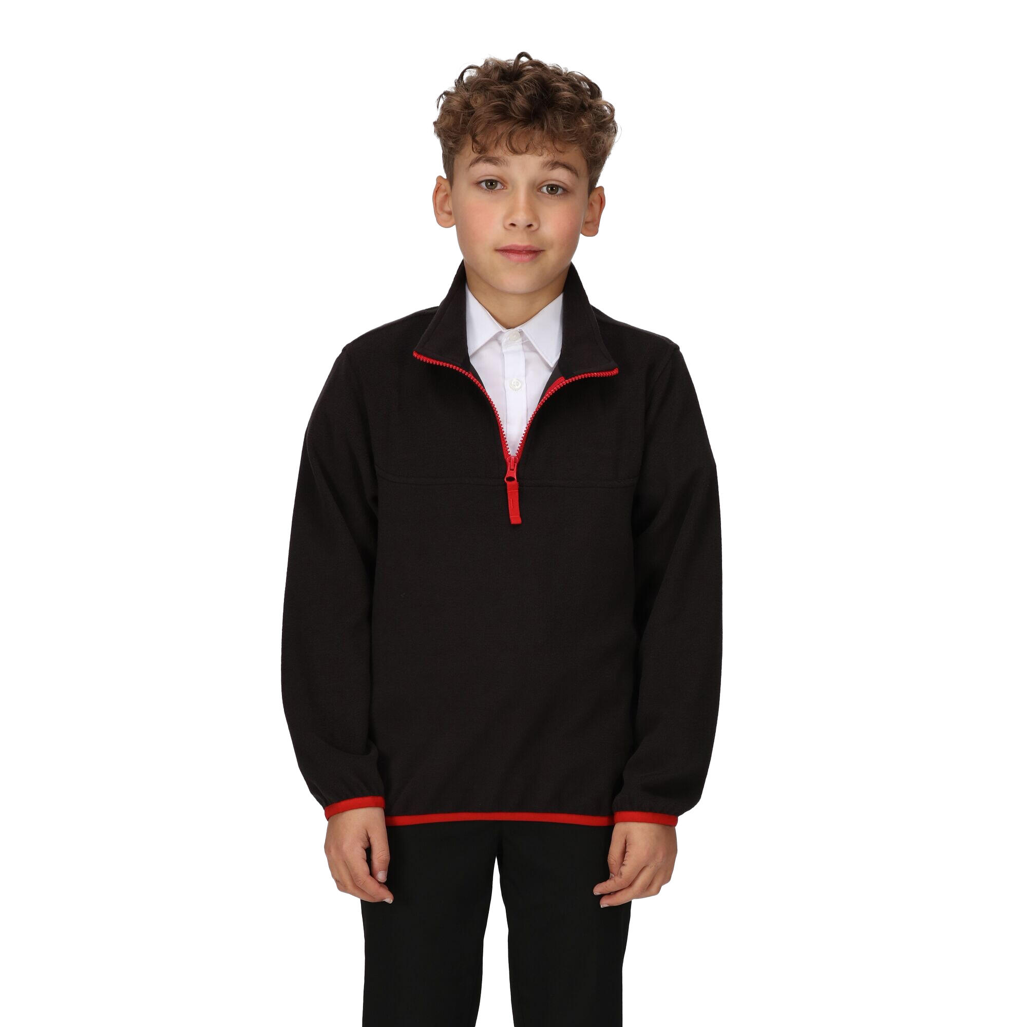 REGATTA Childrens/Kids Microfleece Half Zip Fleece (Black)