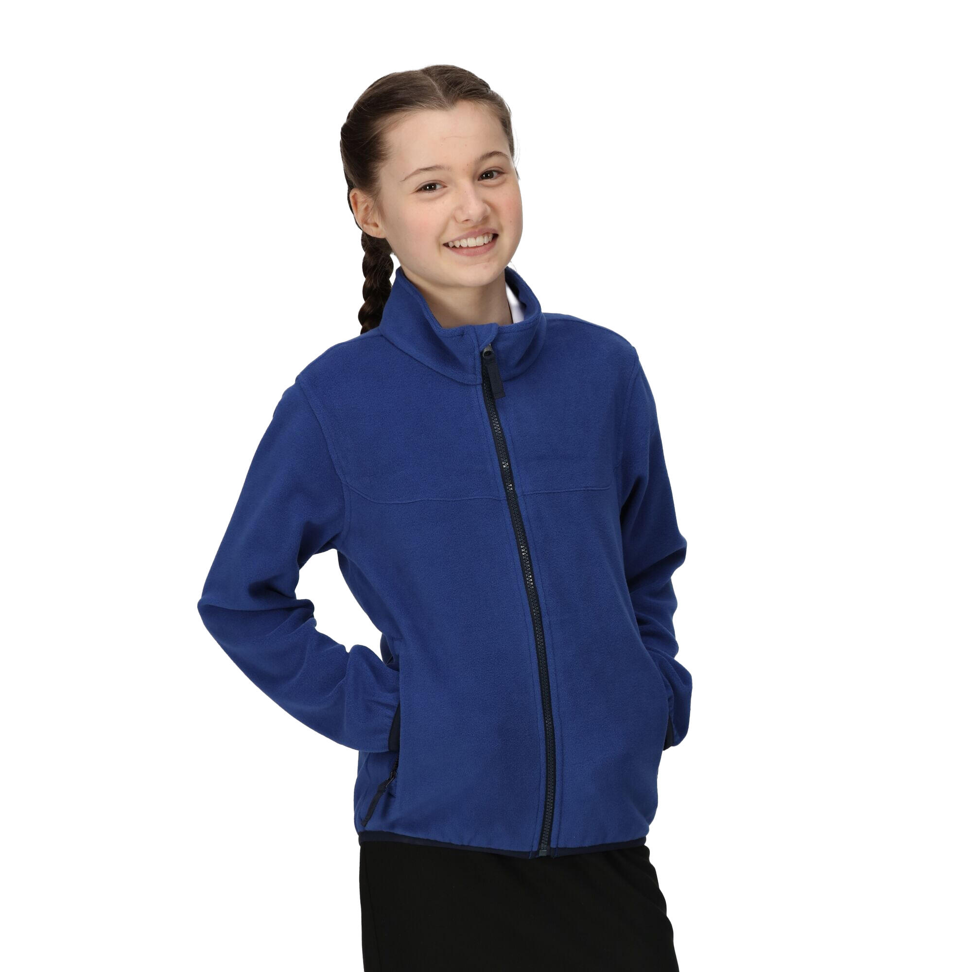 Childrens/Kids Microfleece Full Zip Fleece Jacket (New Royal) 3/5