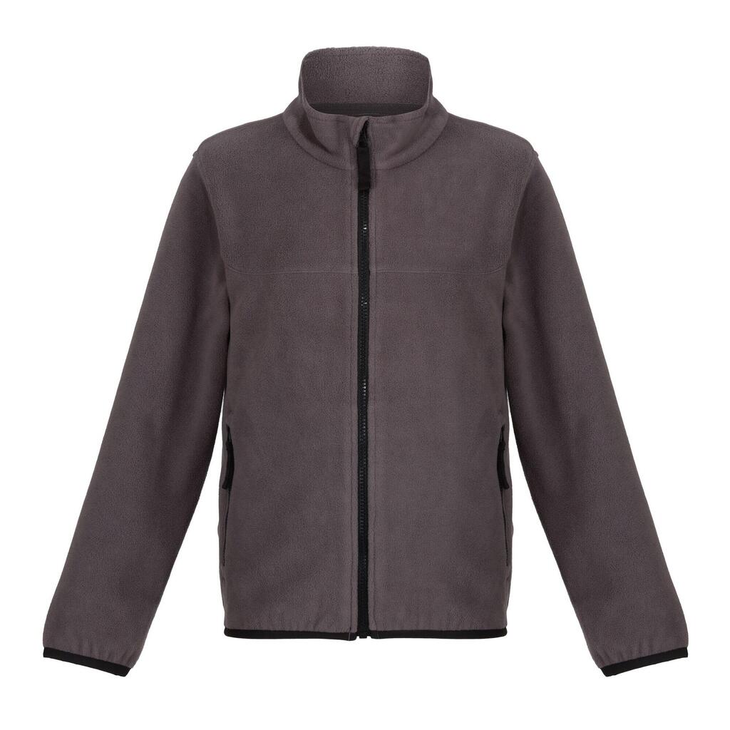 Childrens/Kids Microfleece Full Zip Fleece Jacket (Seal Grey)