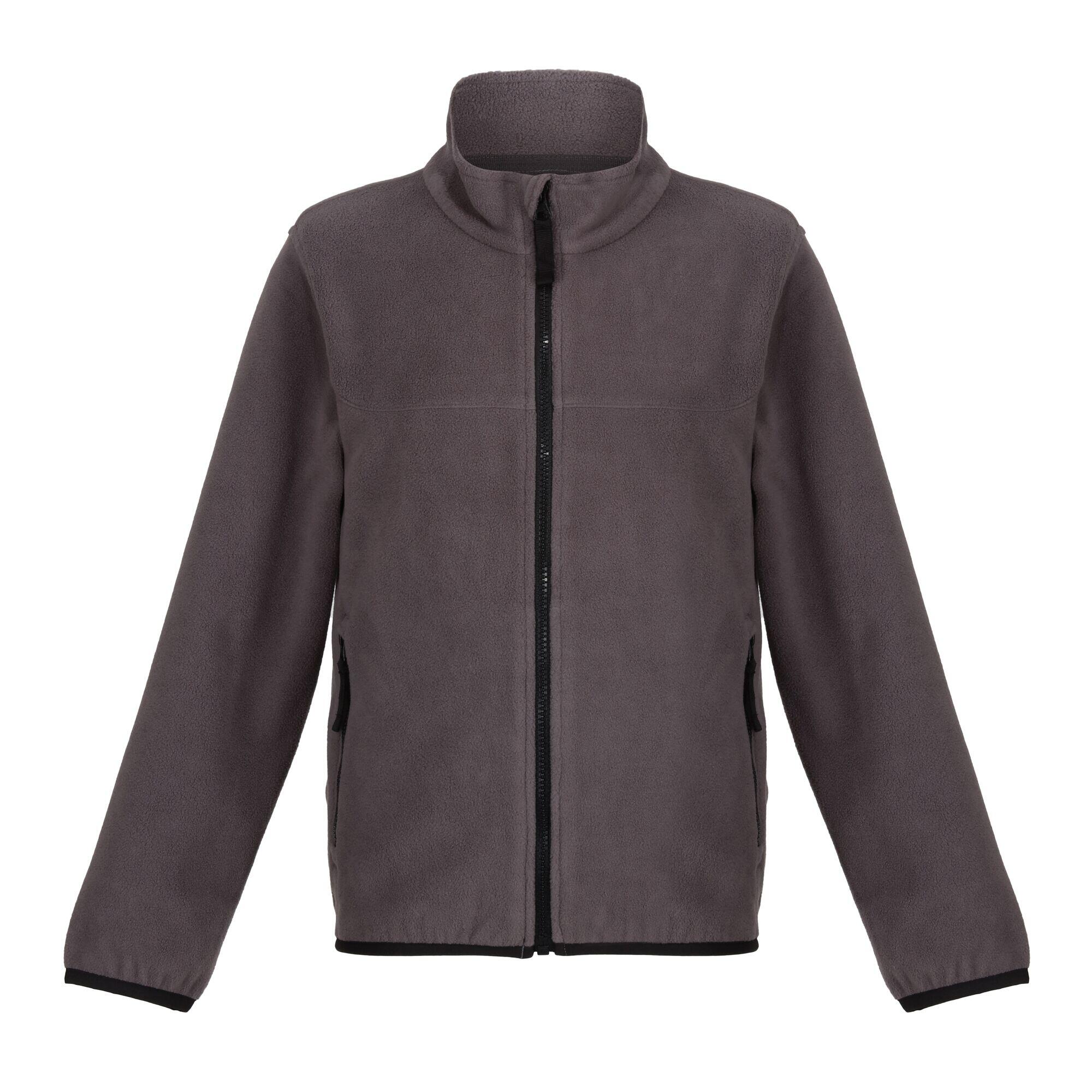 REGATTA Childrens/Kids Microfleece Full Zip Fleece Jacket (Seal Grey)