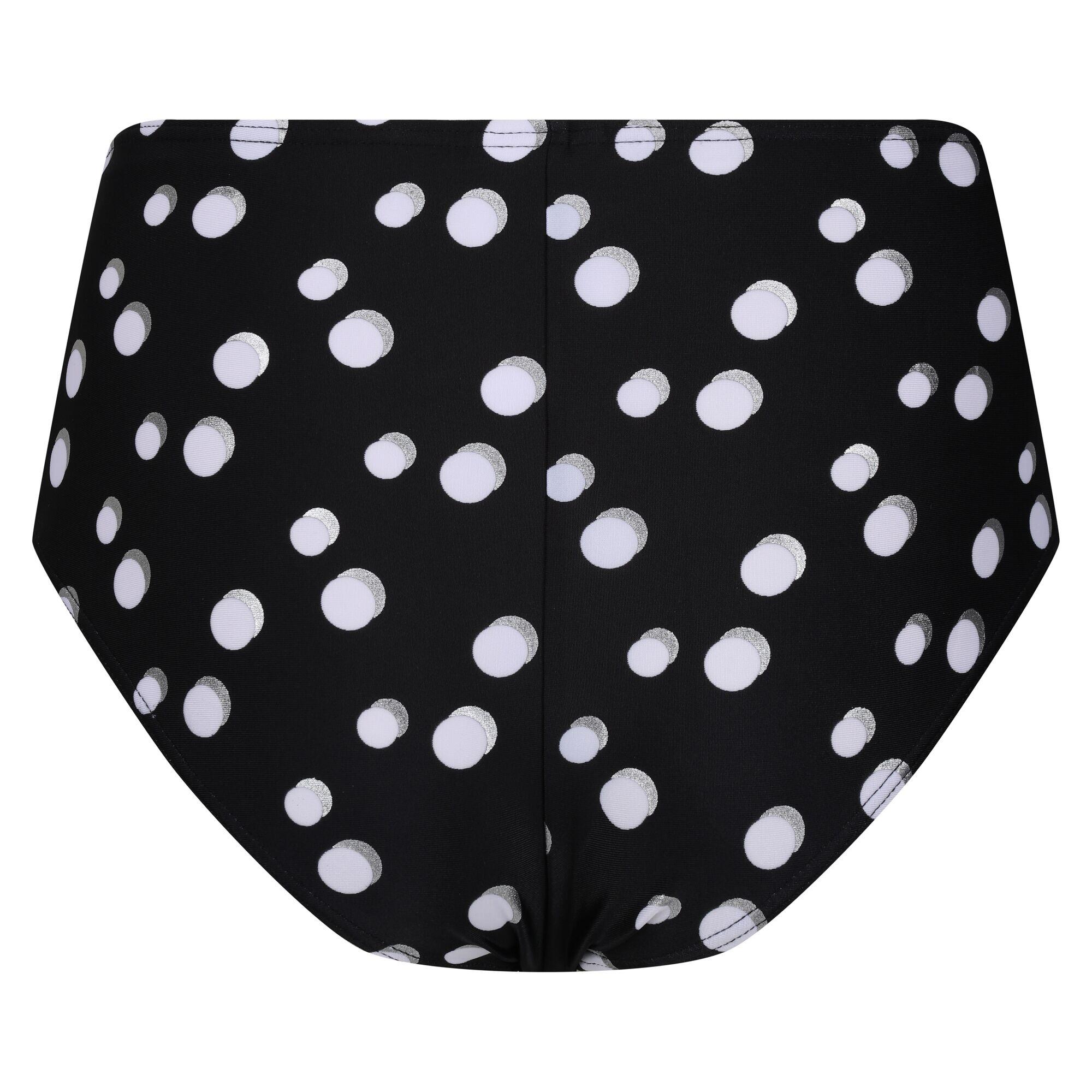 Womens/Ladies Paloma Polka Dot Bikini Bottoms (Black/White) 2/5
