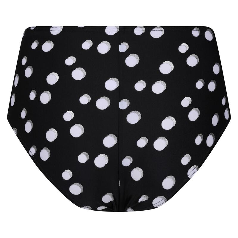 Dames Paloma Polka Dot Bikinibroekje (Zwart/Wit)