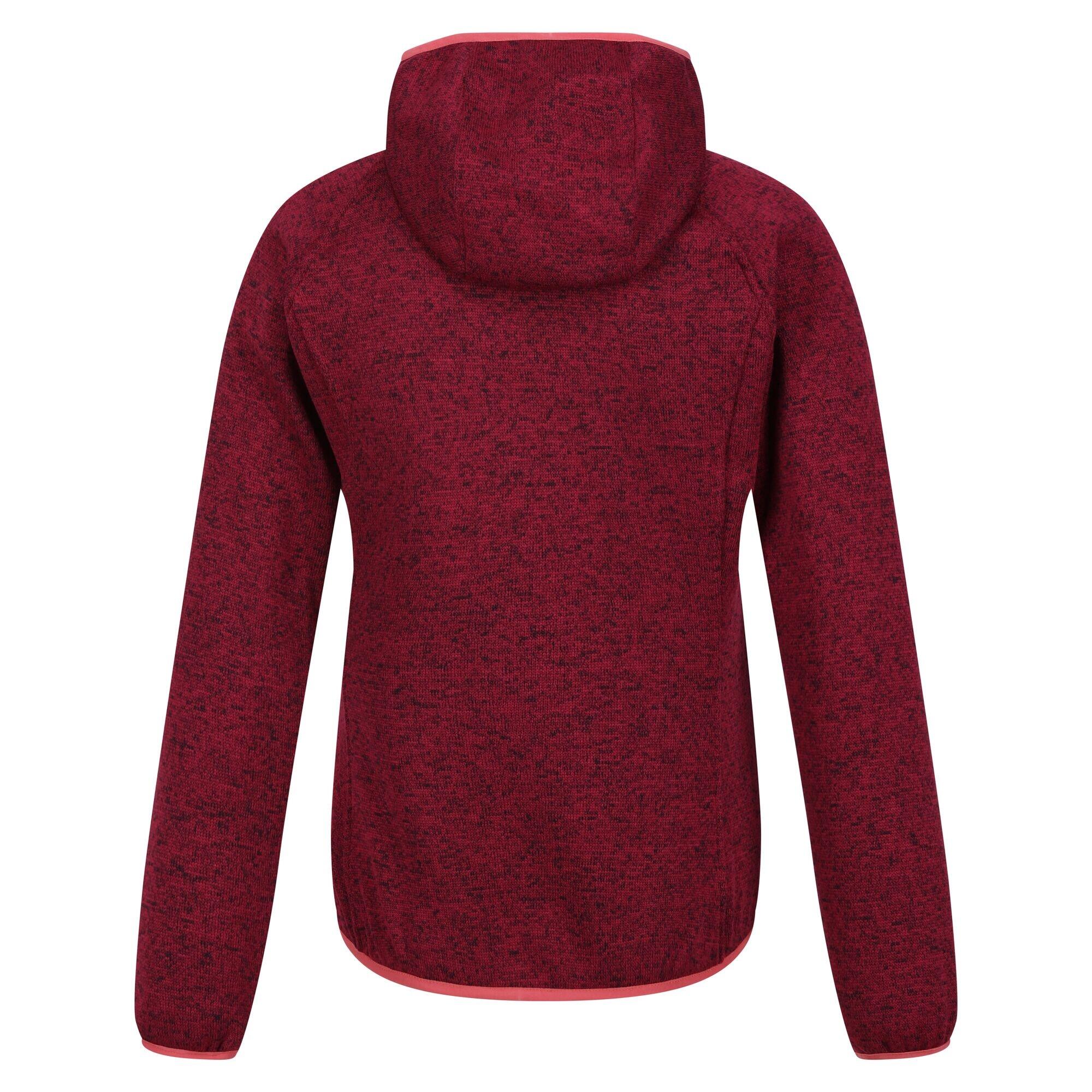 Womens/Ladies Newhill Marl Hooded Fleece Jacket (Rumba Red) 2/5