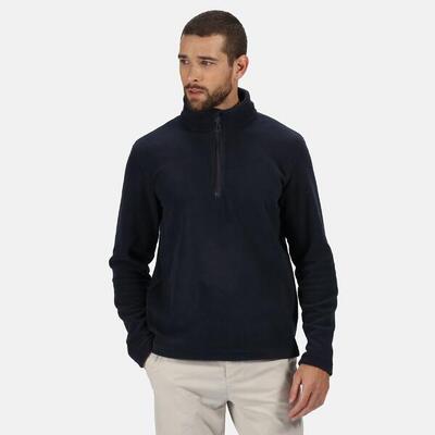 Heren recycled half zip fleece (zwart)