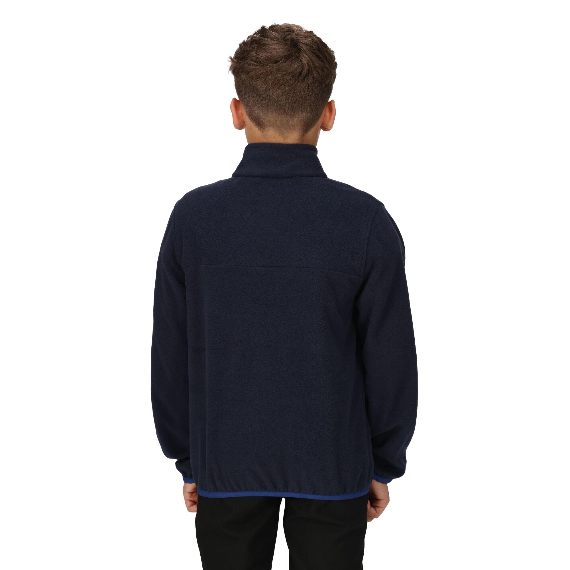 Childrens/Kids Microfleece Half Zip Fleece Top (Navy) 2/3
