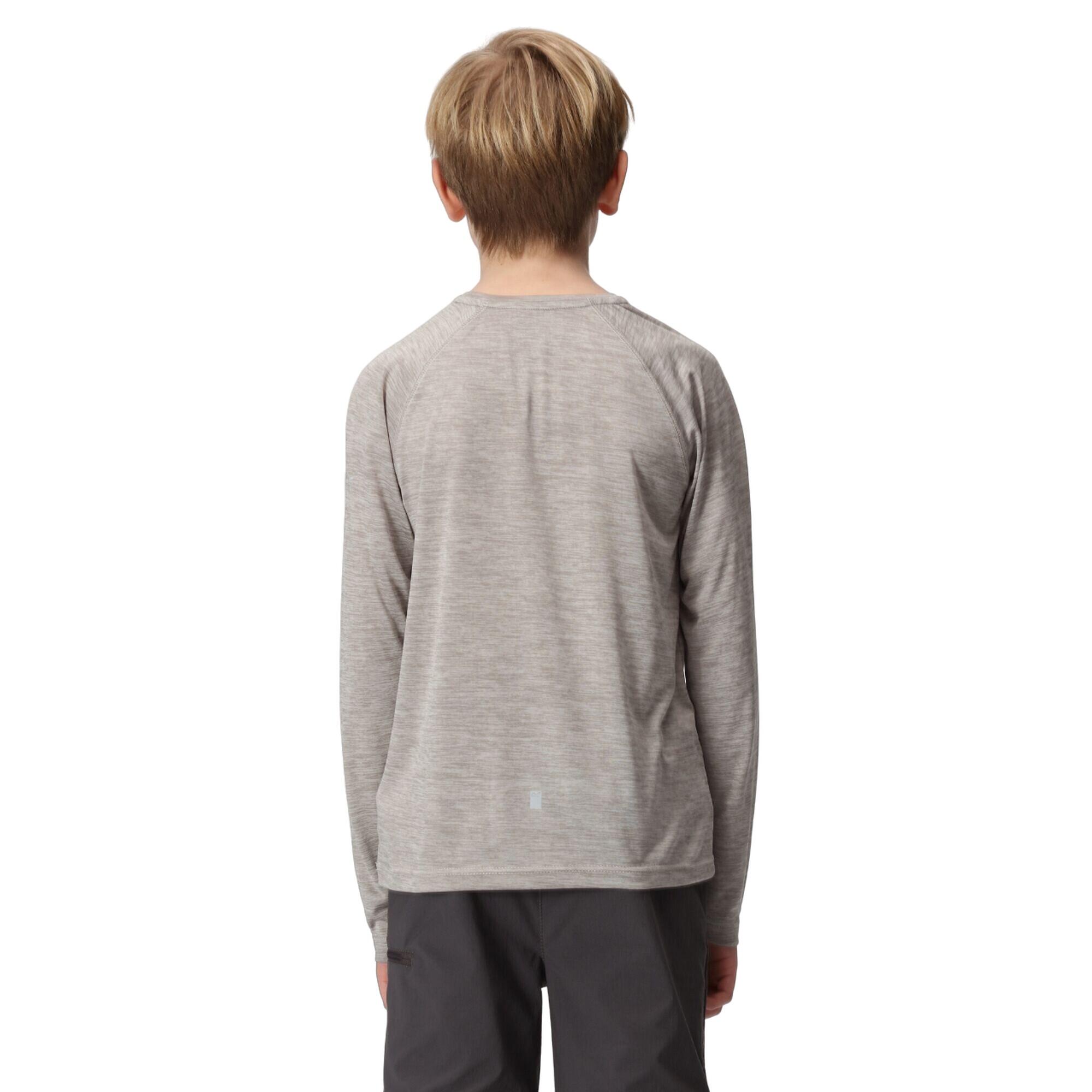 Tshirt Manches Longues Motif/style Cyclisme BURNLEE Enfant (Gris Argenté) 2/5