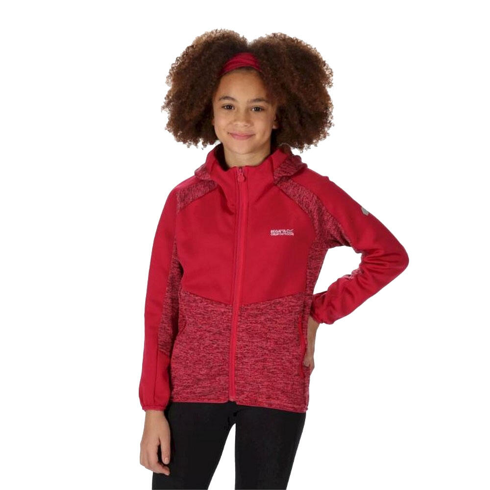 Childrens/Kids Dissolver VI Marl Fleece Full Zip Hoodie (Pink Potion/Berry Pink) 4/5