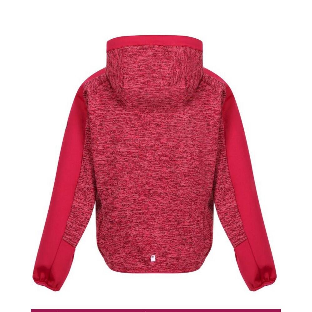 Childrens/Kids Dissolver VI Marl Fleece Full Zip Hoodie (Pink Potion/Berry Pink) 2/5