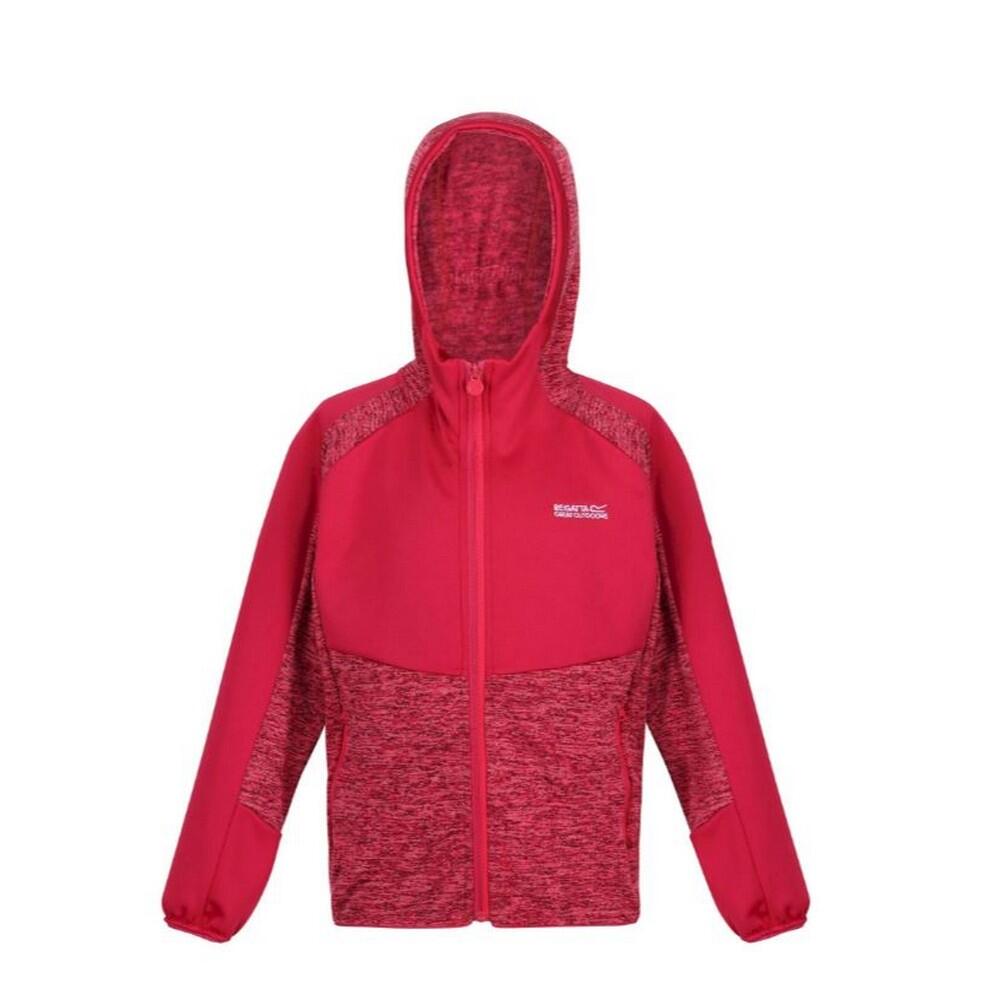 DISSOLVER Children's hooded jacket (Fluorescent pink / Dark pink)