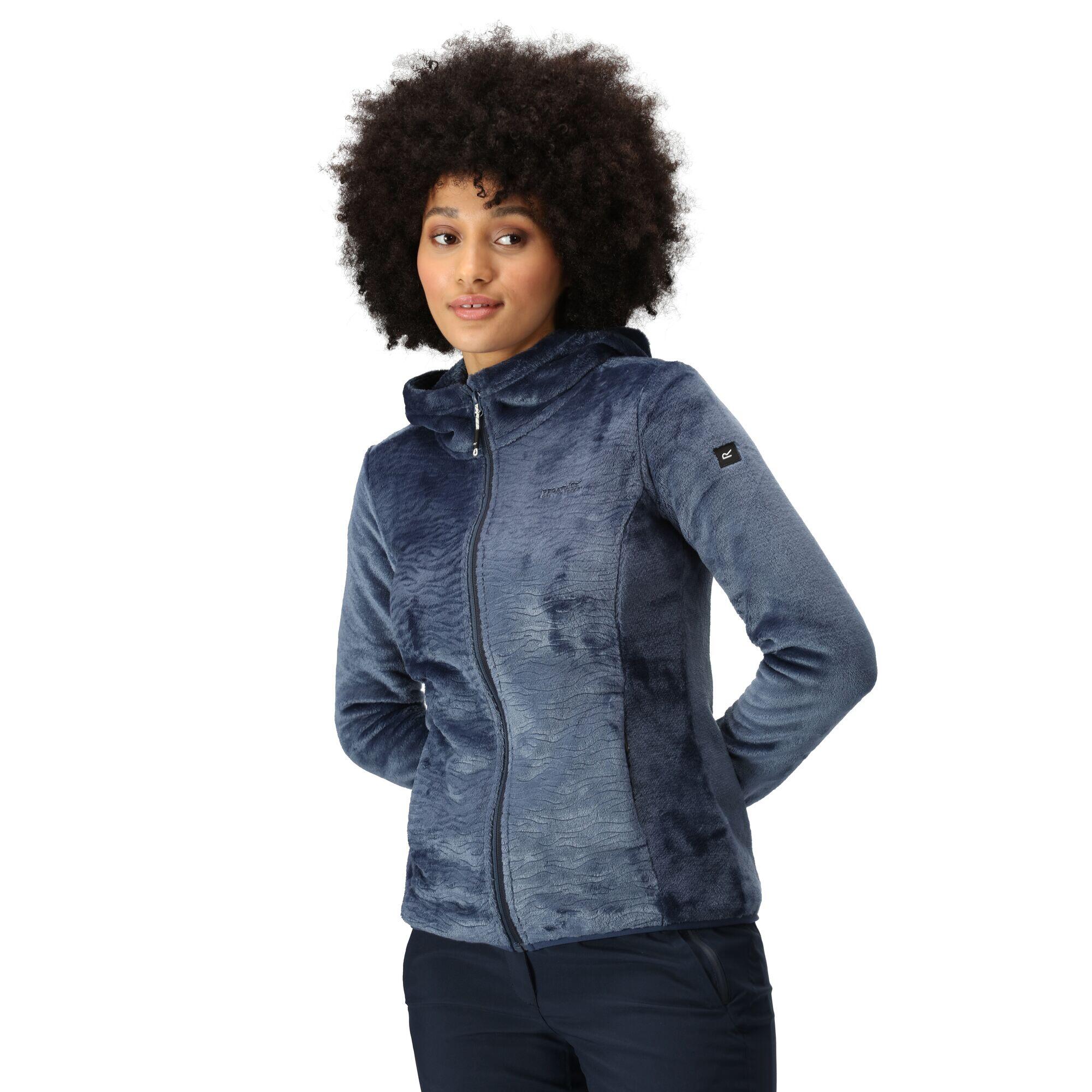 Womens/Ladies Julissa III Fluffy Full Zip Fleece Jacket (Admiral Blue) 3/5