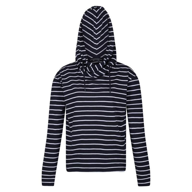 "Monsal" Kapuzenpullover Leicht für Damen Marineblau/Weiß