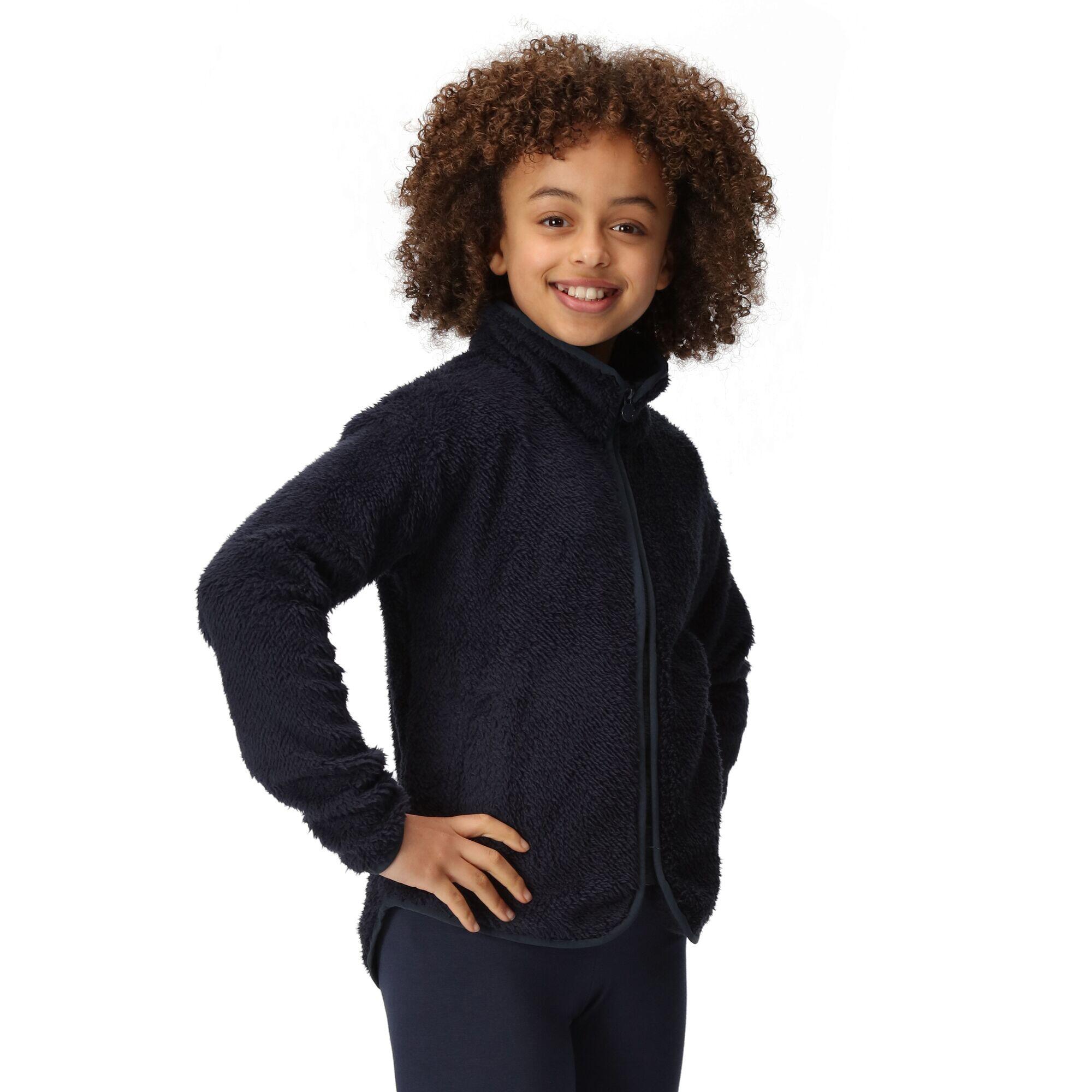 Childrens/Kids Kallye II Full Zip Fleece Jacket (Navy) 3/5