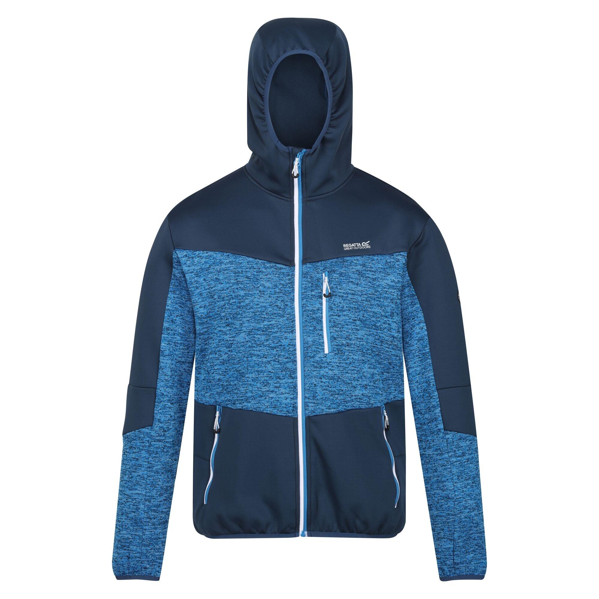 REGATTA Mens Cadford V Marl Full Zip Fleece Jacket (Admiral Blue/Navy)