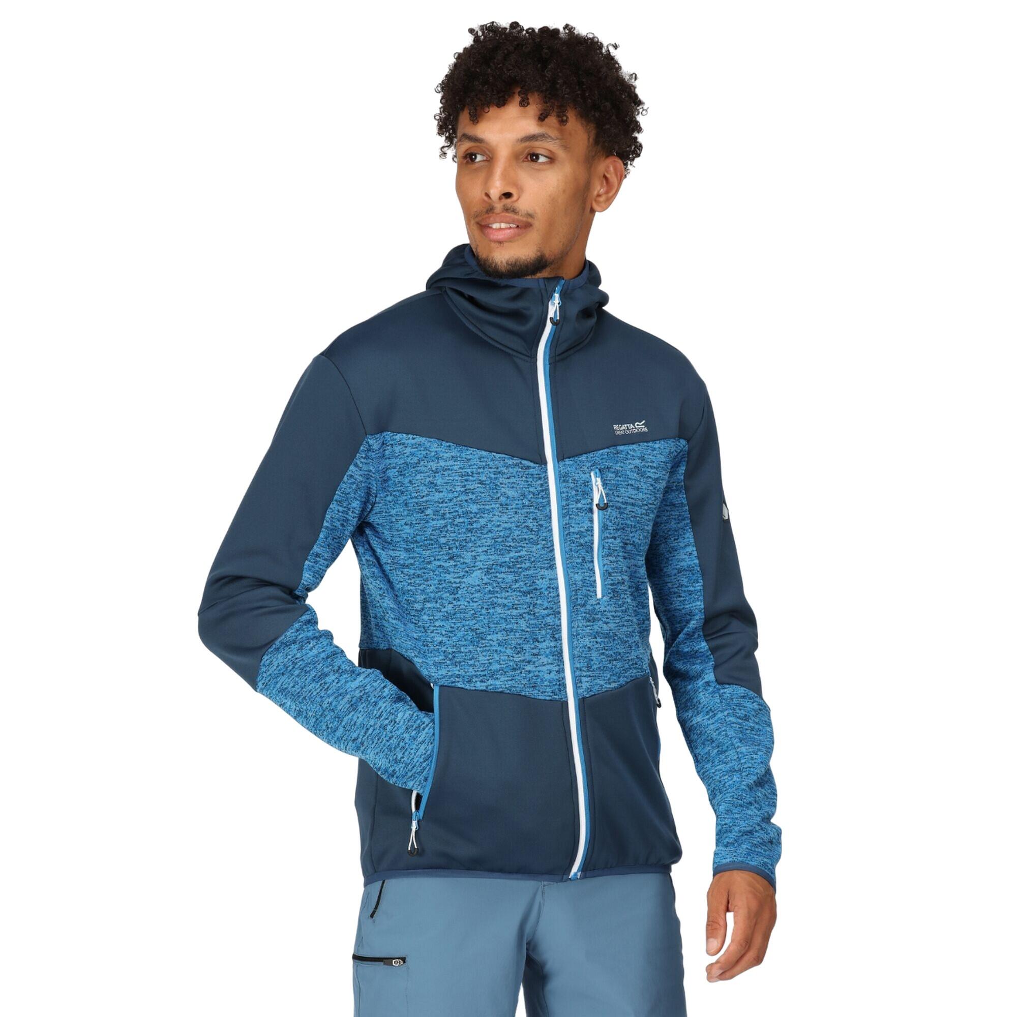 Mens Cadford V Marl Full Zip Fleece Jacket (Admiral Blue/Navy) 3/5