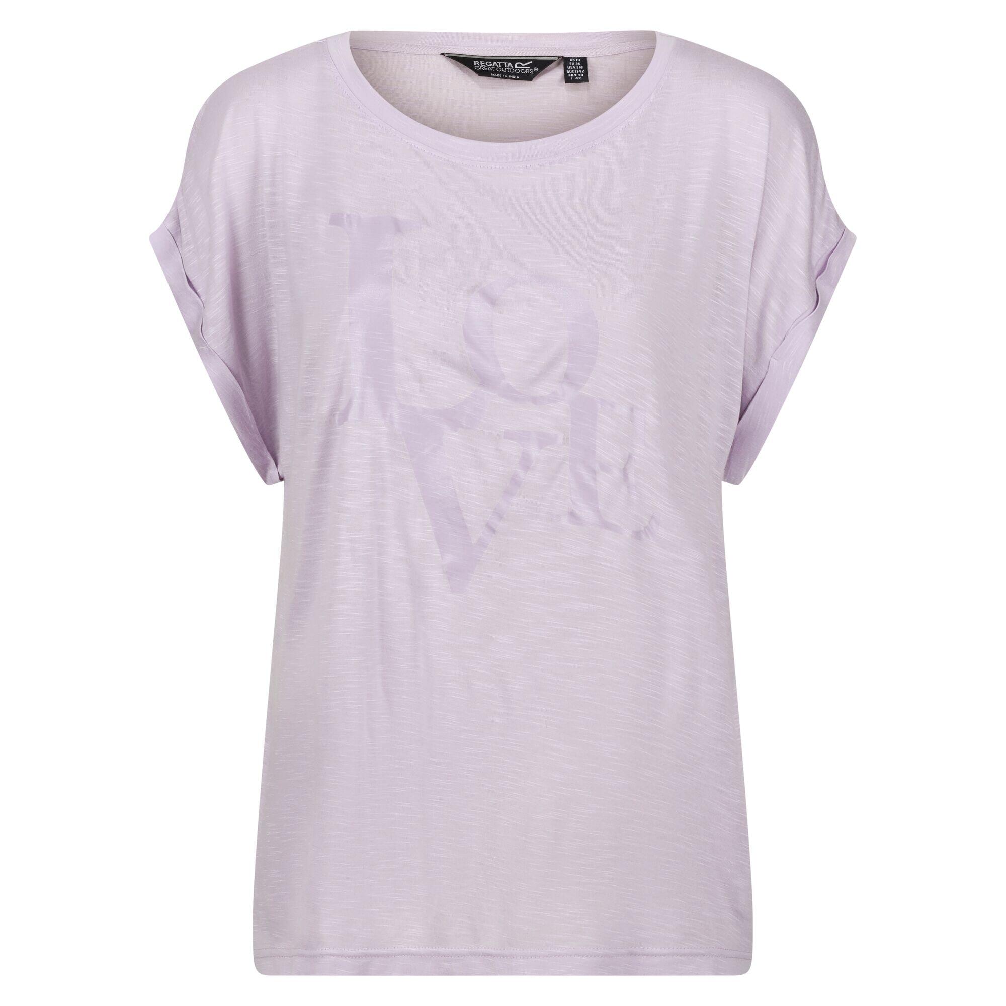 Womens/Ladies Roselynn Love TShirt (Pastel Lilac) 1/5