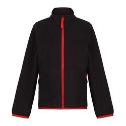 Kinder/Kids Microfleece Full Zip Fleecejack (Zwart)