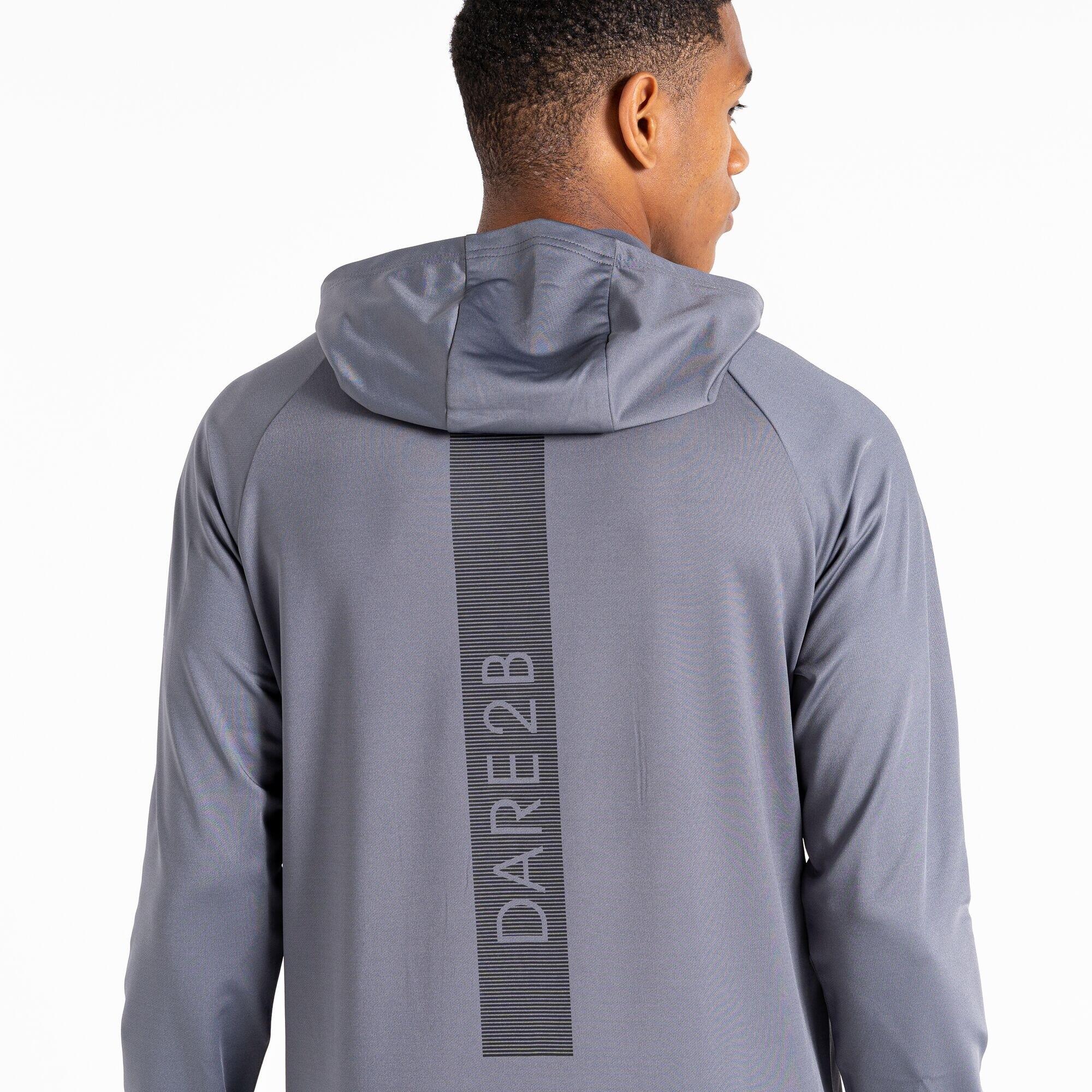 Mens Sprinted Fitness Hoodie (Dark Storm Grey) 4/5