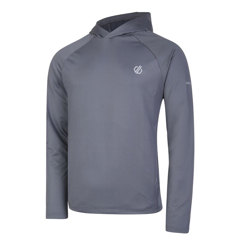 Felpa Con Cappuccio Fitness Uomo Dare 2B Sprinted Grigio Tempesta