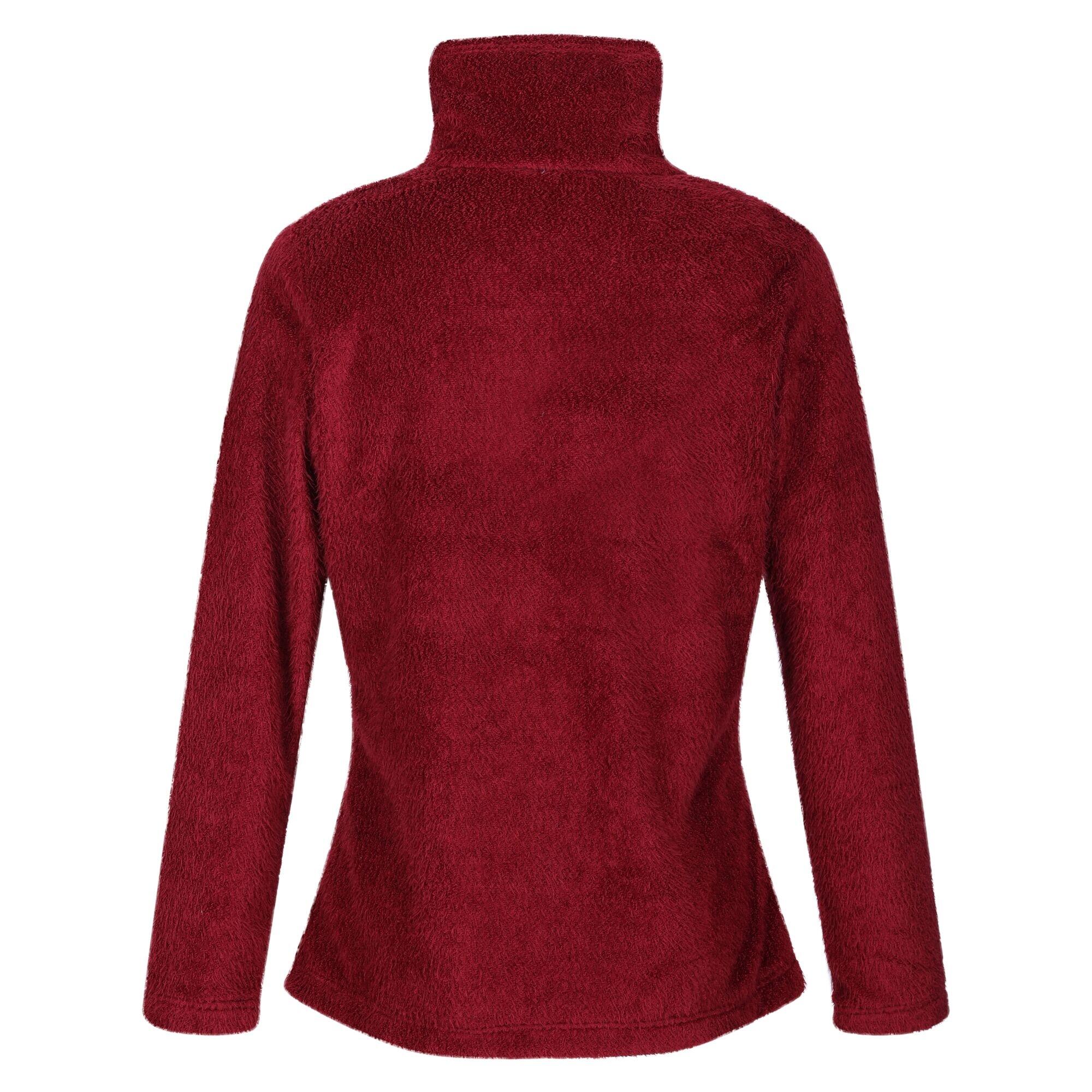 Womens/Ladies Heloise Eyelash Fleece Full Zip Fleece Jacket (Cabernet) 2/5