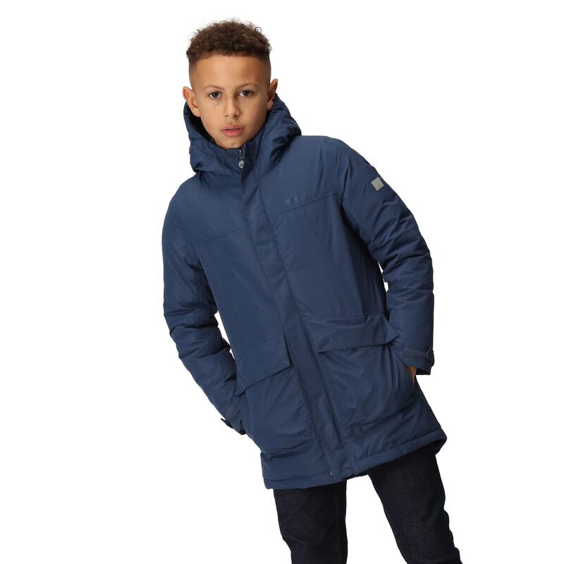 Farbank Ski jas voor kinderen (Admiraal Blauw/Zwart)