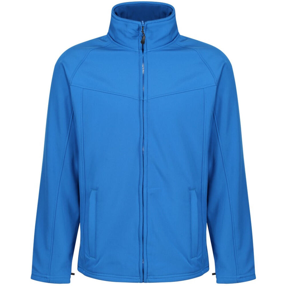 Uproar Mens Softshell Wind Resistant Fleece Jacket (Oxford Blue) 1/4