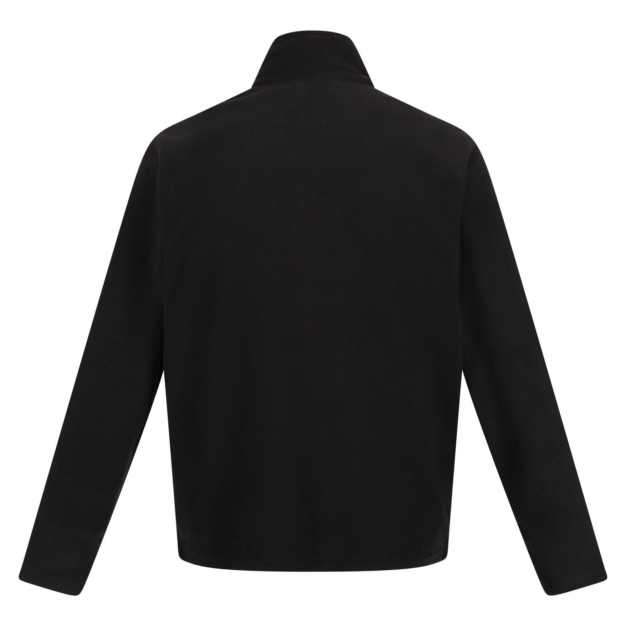 Mens Classic Microfleece Jacket (Black) 2/5