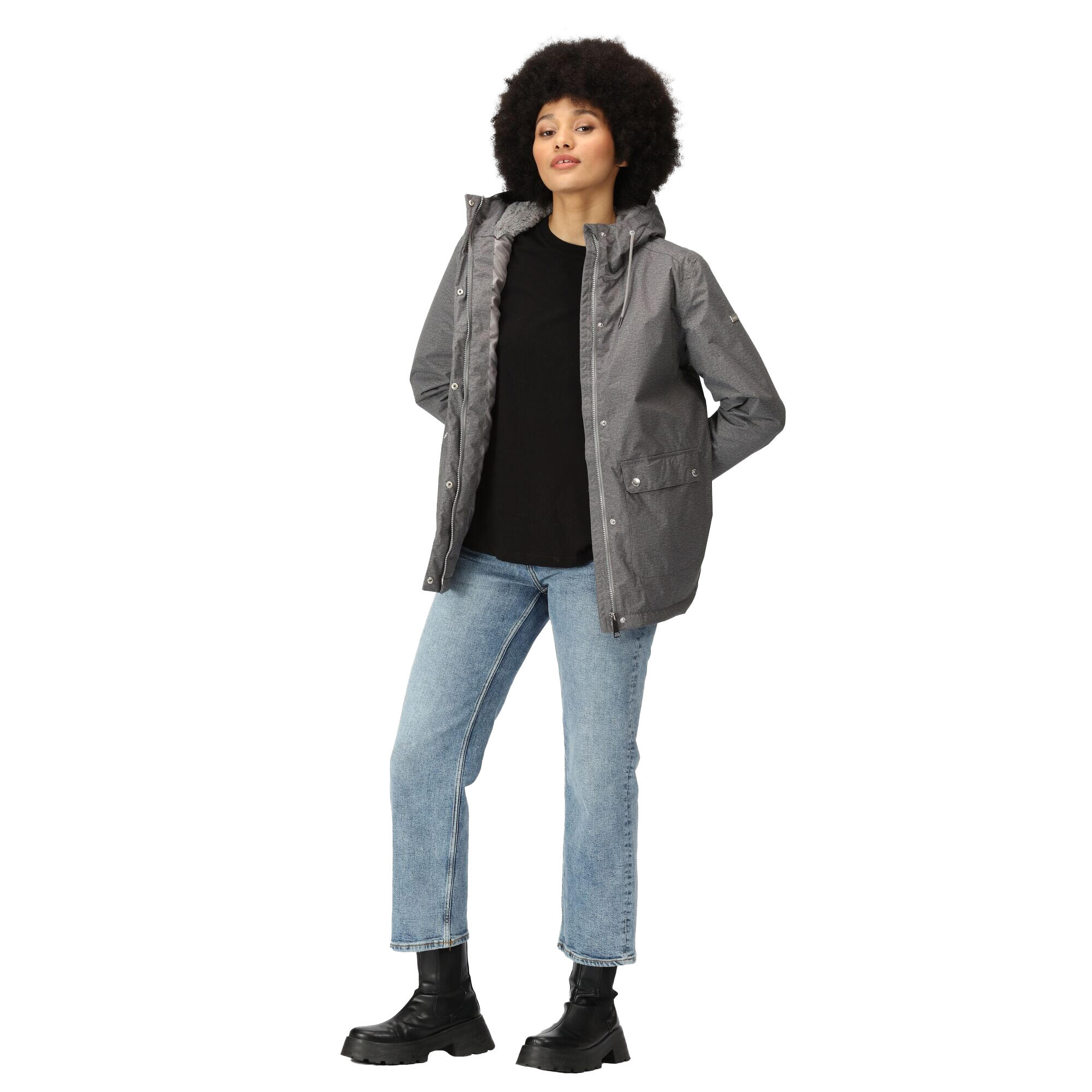 Womens/Ladies Broadia Waterproof Jacket (Storm Grey Marl) 3/4