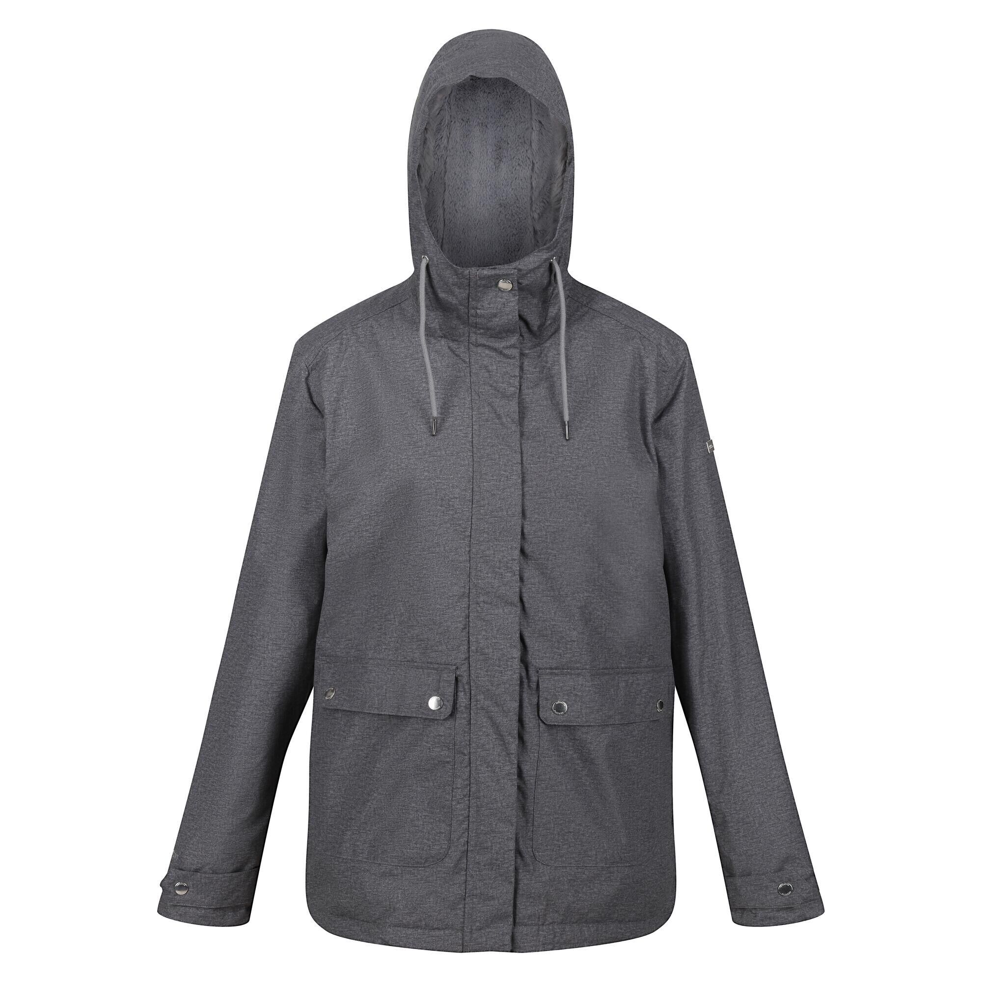 REGATTA Womens/Ladies Broadia Waterproof Jacket (Storm Grey Marl)