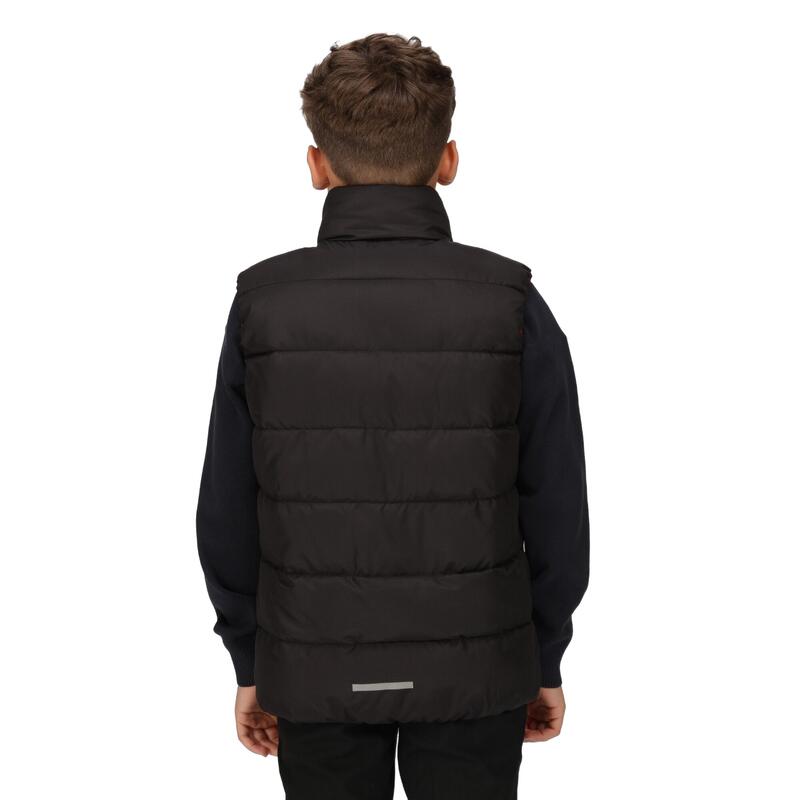 Gilet Imbottito Termica Bambini Regatta Scholar Nero Rosso Classico